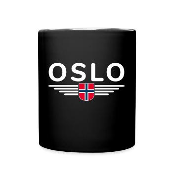 Oslo T-shirt for fans and Norway lovers - Full Colour Mug - black - Front