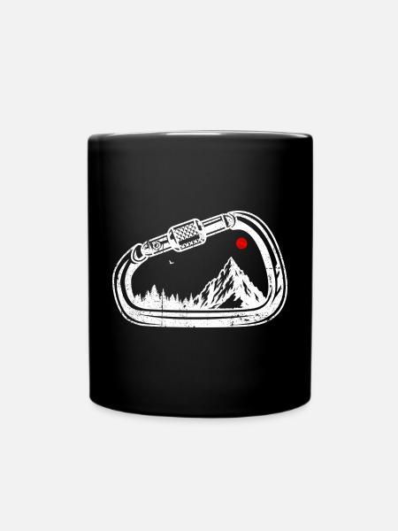Alpine Ridge Karabiner Grafik - Tasse einfarbig - Schwarz