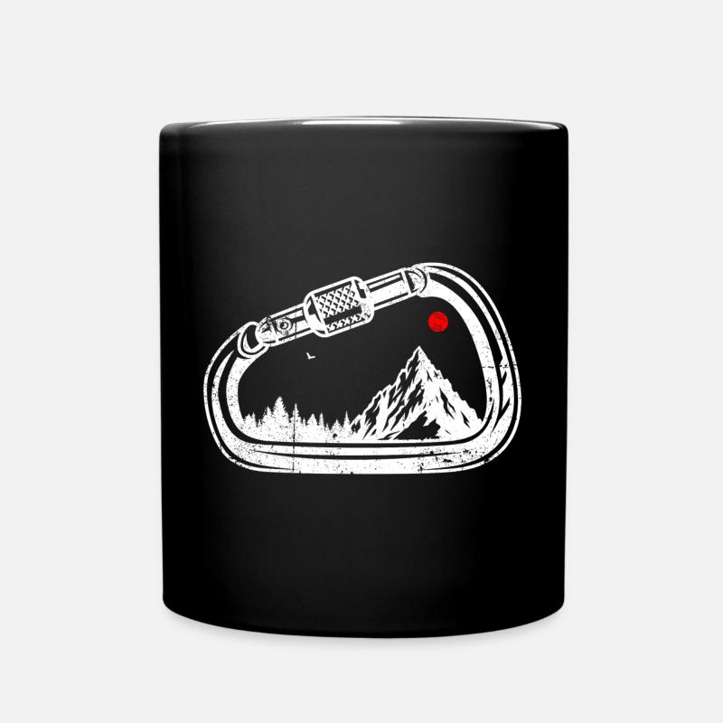 Alpine Ridge Karabiner Grafik - Tasse einfarbig - Schwarz