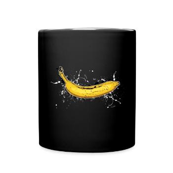 Banane - Mug uni - noir - Devant