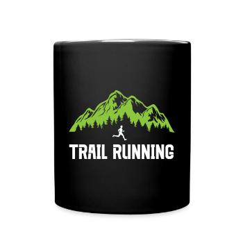 Trail Running - Full Colour Mug - black - Front