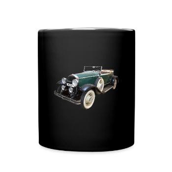 Historisches Auto - Tasse einfarbig - Schwarz - Vorne