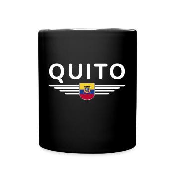 Quito Ecuador Fans T-Shirt Design - Full Colour Mug - black - Front