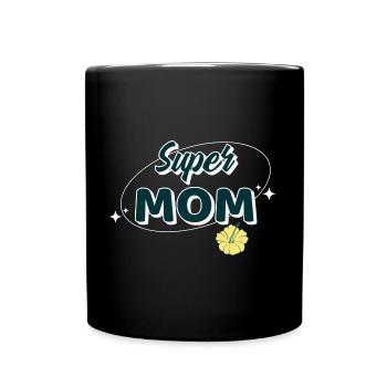 Super mom. Super maman - Mug uni - noir - Devant