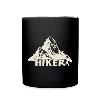 Wanderer - Bergwanderung [Weiß] - Tasse einfarbig - Schwarz - Vorne