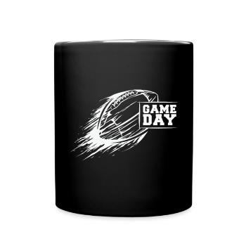 american football - Game Day Illustration - Tasse einfarbig - Schwarz - Vorne