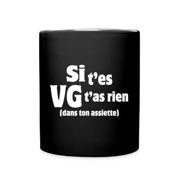 vegan, vegetarian, vegan humor - Full Colour Mug - black - Front