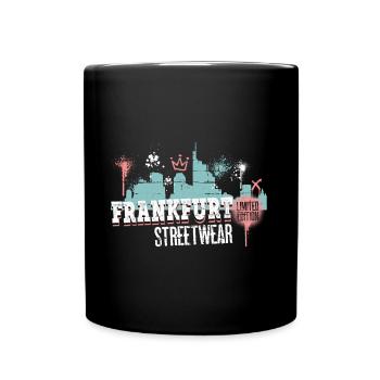 Francfort, Skyline, ville, Allemagne, Graffiti - Mug uni - noir - Devant