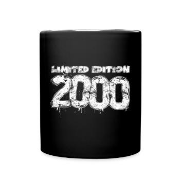 Limited Edition Geburtsjahr 2000 Geburtstag Retro - Tasse einfarbig - Schwarz - Vorne