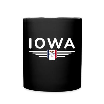 Iowa Fan T-Shirt – Your State! - Full Colour Mug - black - Front