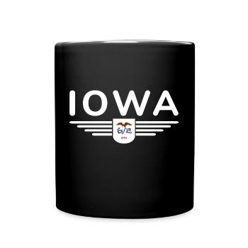 Iowa Fan T-Shirt – Your State! - Full Colour Mug - black - Front