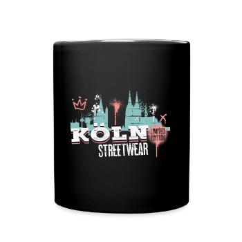 Cologne Skyline City Germany Cologne Graffiti - Full Colour Mug - black - Front