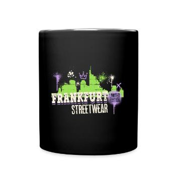 Francfort, Skyline, ville, Allemagne, Graffiti - Mug uni - noir - Devant