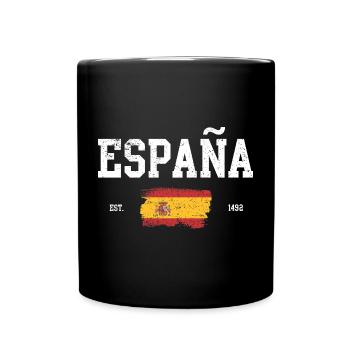 Espana Heritage Map Design - Full Colour Mug - black - Front