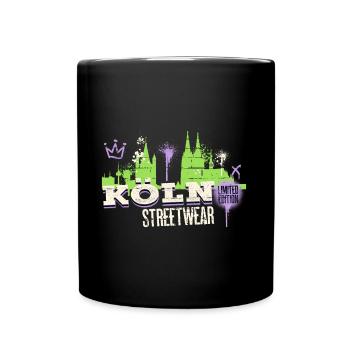 Cologne Skyline City Germany Cologne Graffiti - Full Colour Mug - black - Front