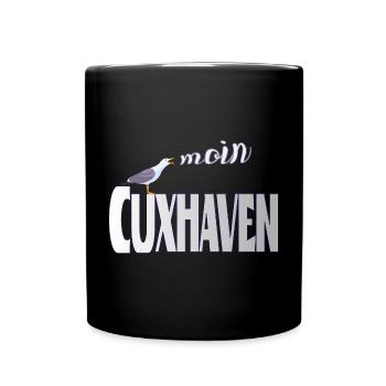 Cuxhaven Möwe & Moin Design - Tasse einfarbig - Schwarz - Vorne