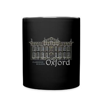 Oxford, Handzeichnung Clarendon-Gebäude, England - Tasse einfarbig - Schwarz - Vorne
