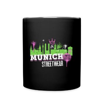 Munich Munich Skyline City Germany Graffiti - Full Colour Mug - black - Front