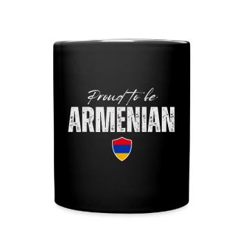 Arménien fier, j’adore l’Arménie - Mug uni - noir - Devant
