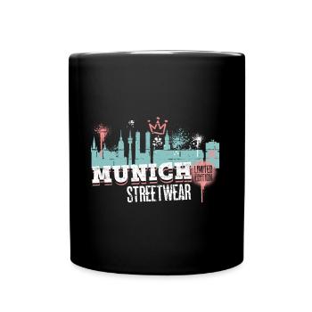 Munich Munich Skyline City Germany Graffiti - Full Colour Mug - black - Front