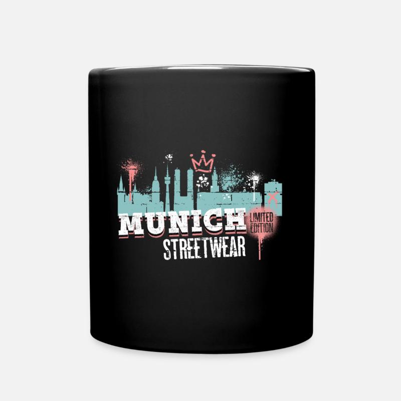 München Munich Skyline Stadt Deutschland Graffiti - Tasse einfarbig - Schwarz