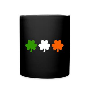 Ierland Vlag Shamrock - Mok uni - zwart - Voor