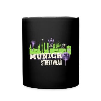 Munich Munich Skyline City Germany Graffiti - Full Colour Mug - black - Front