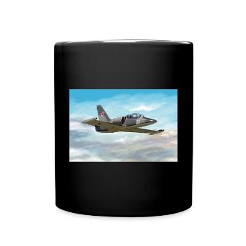 L-39 Albatros - Tasse einfarbig - Schwarz - Vorne