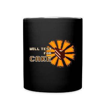 will test for cake - Full Colour Mug - black - Front