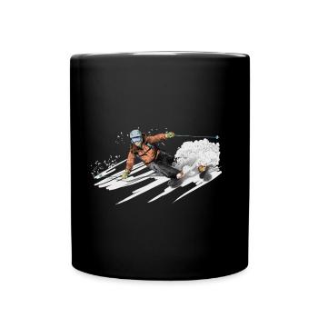 ski - Tasse einfarbig - Schwarz - Vorne