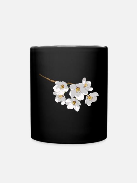 fleurs de cerisier blanc japonais - Mug uni - noir