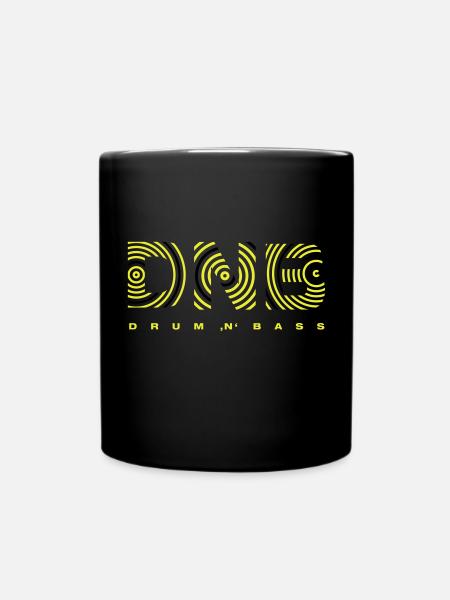 Drum 'n' Bass circle 2 - Full Colour Mug - black