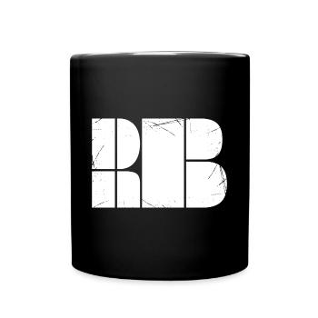 DnB - Drum and Bass - Minimalist design - Full Colour Mug - black - Front