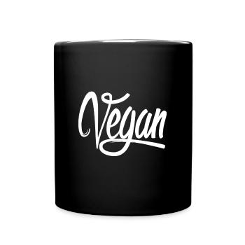 Vegan Leben Gesund Umwelt Grün Healthy Leben - Tasse einfarbig - Schwarz - Vorne