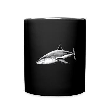 Great white shark - Full Colour Mug - black - Front