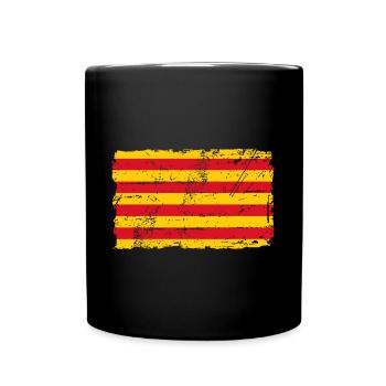 Catalonia Flag - Flag - Catalo Flag - Banner - Full Colour Mug - black - Front