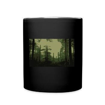Green Forest - Tasse einfarbig - Schwarz - Vorne