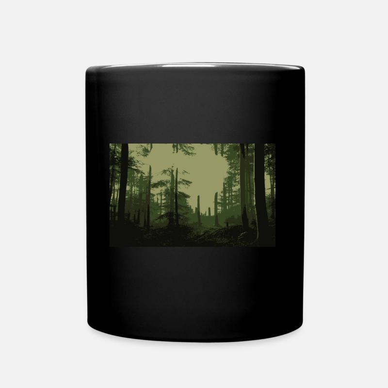 Forêt verte - Mug uni - noir