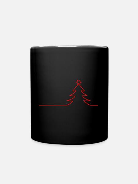 Christmas tree - Full Colour Mug - black