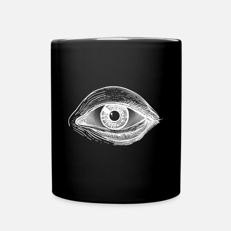The seeing eye - Var. II knows - Full Colour Mug - black