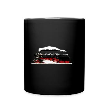 STEAM LOKOMOTIVE DB DEUTSCHLAND - Tasse einfarbig - Schwarz - Vorne