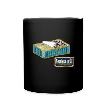 sardines in oil - Full Colour Mug - black - Front