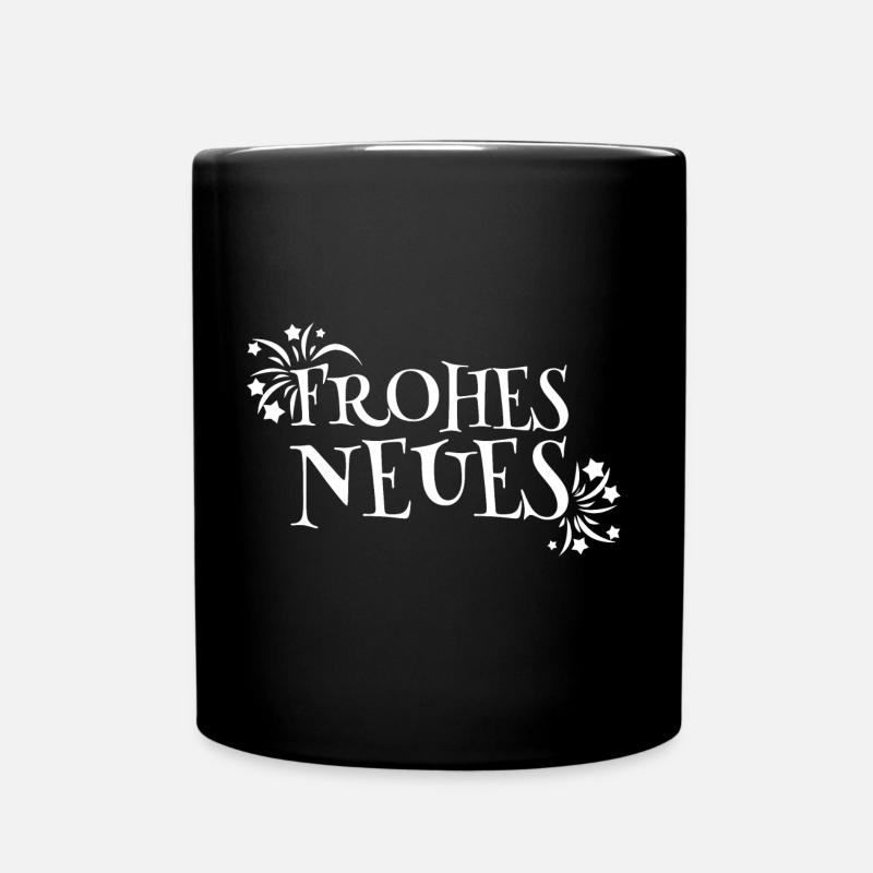 Frohes Neues - Silvester - Tasse einfarbig - Schwarz