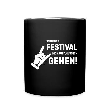 Festival Shirt · Open Air Party · Music Gift - Full Colour Mug - black - Front