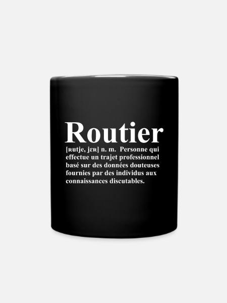 Routier Définition - Mug uni - noir