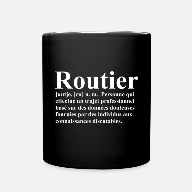 Routier Définition - Mug uni - noir