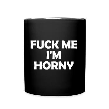 Baise-moi en disant chemise design Idée cadeau sexy - Mug uni - noir - Devant
