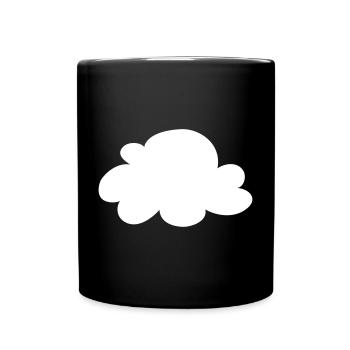 Cloud 7 flock clouds icon gift idea decoration - Full Colour Mug - black - Front