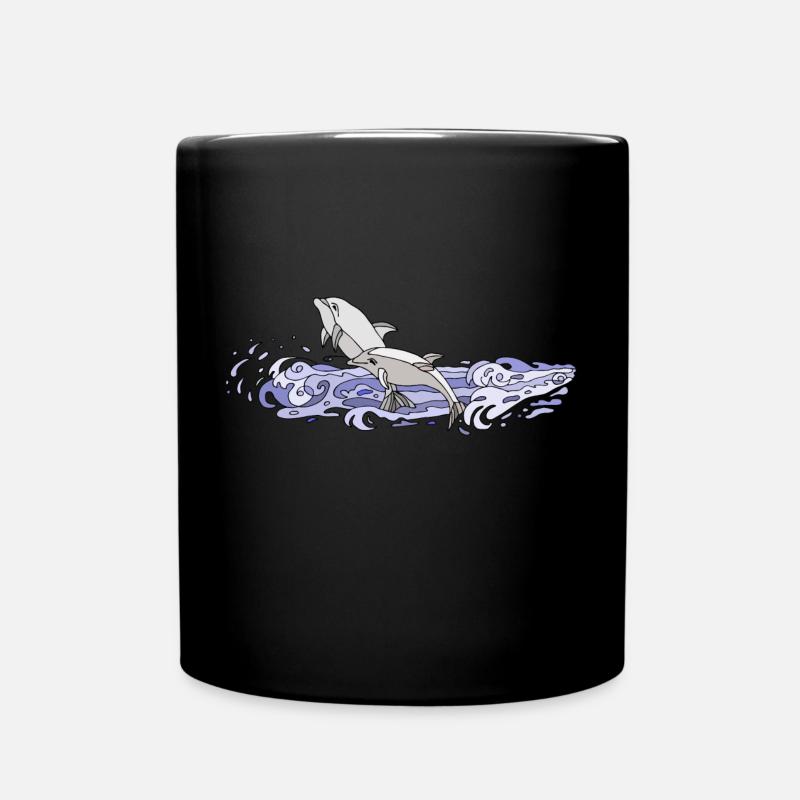dauphins - Mug uni - noir