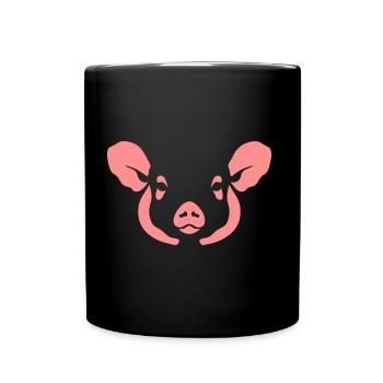 head pig animals farm 2 - Full Colour Mug - black - Front